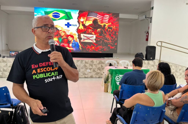 Da geopolítica à escola: palestra de Gean Carlos conecta mundo e educação pública