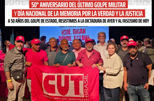 CNTE participa de mobilização em memória dos 50 anos do golpe na Argentina